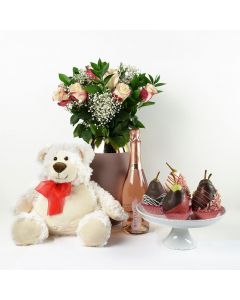 Pure Chic Flowers & Champagne Gift