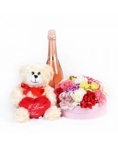 "Be Mine Forever"  Flowers & Champagne Gift