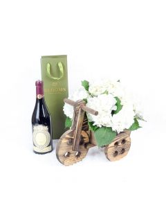 Charming Garden Party Flowers & Wine Gift