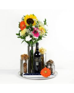 Delightfully Unique Flowers & Wine Gift