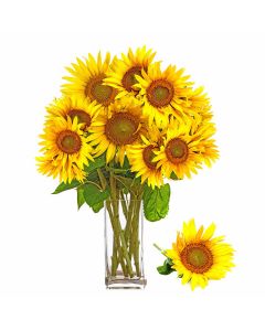 Exalted Amber Sunflower Bouquet