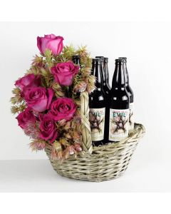 Hello Beautiful! Flowers & Beer Gift