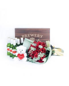 Time To Celebrate Flowers & Beer Gift